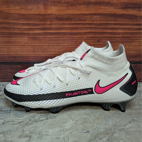 Nike Phantom GT Elite DF FG Men\'s 8.5 White Pink Blast Soccer Cleats CW6589-160 main image 11